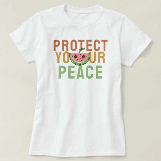 Schützen Sie Ihren Frieden T-Shirt (Design vorne)