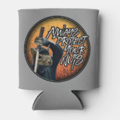 Schützen Sie immer Ihre Nüsse - lustiges Ninja-Eic Dosenkühler (Vorderseite)