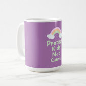 Schützen Sie Kinder, nicht Waffen Wortart Kaffeetasse (Vorderseite Links)