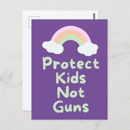 Schützen Sie Kinder, nicht Waffen Wortart Postkarte (Vorne/Hinten)