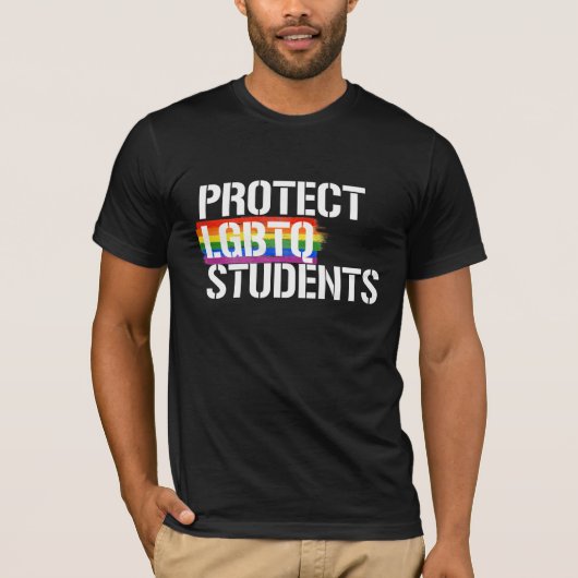 Schützen Sie LGBTQ Studenten - - LGBTQ berichtigen T-Shirt (Vorderseite)