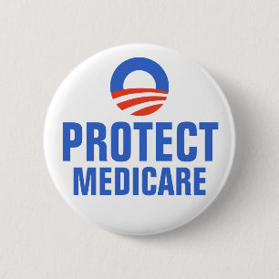 Schützen Sie Medicare Obama 2012 Button