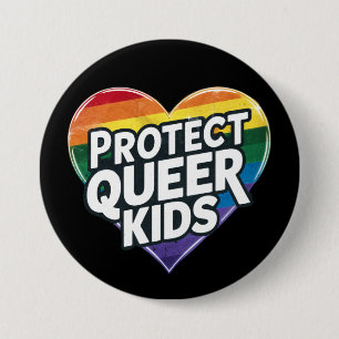 Schützen Sie Quee Kids Rainbow Herz LGBT Prix Button