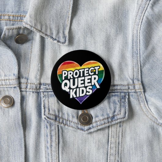 Schützen Sie Quee Kids Rainbow Herz LGBT Prix Button (Beispiel)