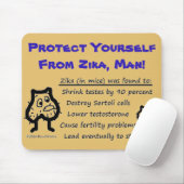 Schützen Sie sich von RoseWrits vor Zika Man Mousepad (Mit Mouse)