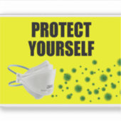 Schützen Sie sich vor Vinyl-Aufkleber Aufkleber (Vorderseite)