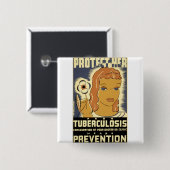 Schützen Sie sie vor Tuberkulose Button (Vorne & Hinten)