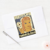 Schützen Sie sie vor Tuberkulose Quadratischer Aufkleber (Umschlag)