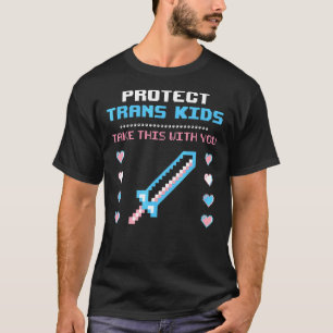 Schützen Sie Trans Kids 8 Bit Weapon Sword Prix LG T-Shirt
