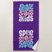 Schützen Sie Trans Kids Beach Handtuch (Vorderseite)