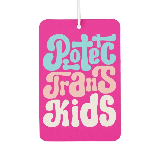 Schützen Sie Trans Kids Car Freshener Autolufterfrischer (Vorderseite)