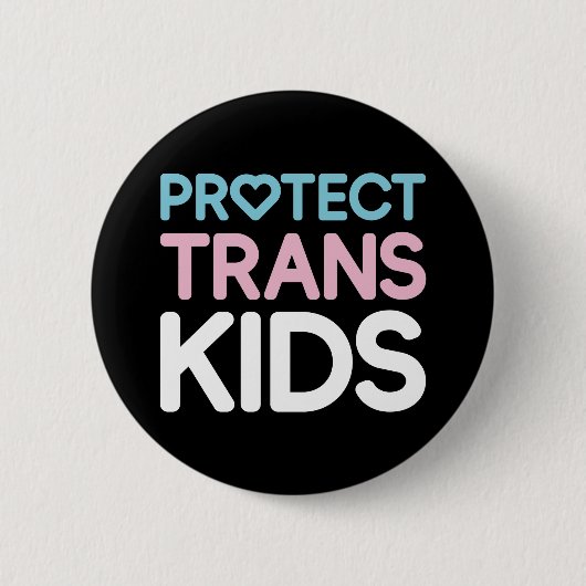 Schützen Sie Trans Kids. Schaltfläche Button (Vorderseite)