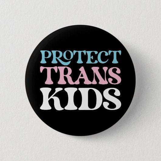 Schützen Sie Trans Kids. Schaltfläche Button (Vorderseite)