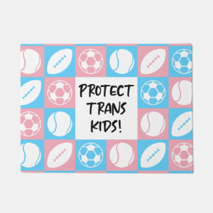 Schützen Sie Trans Kids Sportlehrer Fußmatte