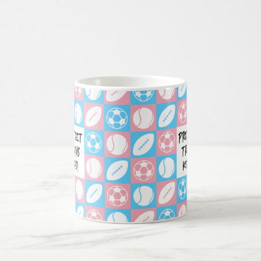 Schützen Sie Trans Kids Sportlehrer Kaffeetasse (Mittel)
