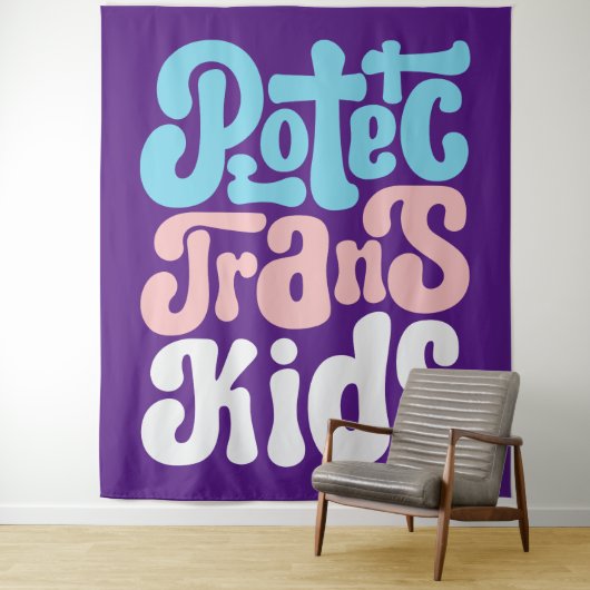 Schützen Sie Trans Kids Tapestes Wandteppich (Beispiel)