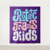 Schützen Sie Trans Kids Tapestes Wandteppich (Vorderseite)