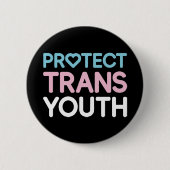 Schützen Sie Trans Youth. Button (Vorderseite)