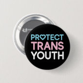 Schützen Sie Trans Youth. Button (Vorne & Hinten)