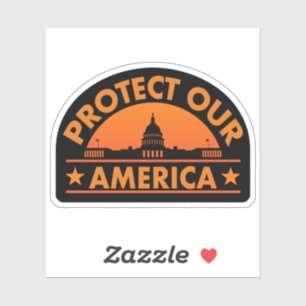 Schützen Sie unser Amerika - Anti-Trump-Demokratie Aufkleber