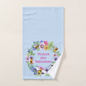 Schützen Sie unsere Bestäuber und Blume Badhandtuch Set (Handtuch)