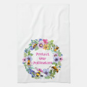 Schützen Sie unsere Bestäuber und Blume Geschirrtuch (Vertikal)