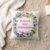Schützen Sie unsere Bestäuber und Blume Kissen (Decke)