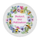 Schützen Sie unsere Bestäuber und Blume Schneidebrett (Vorderseite)