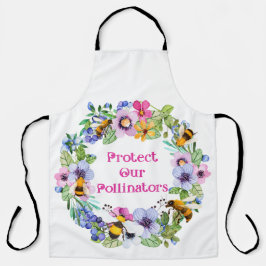 Schützen Sie unsere Bestäuber und Blume Schürze