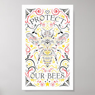 schützen Sie unsere Bienen Poster