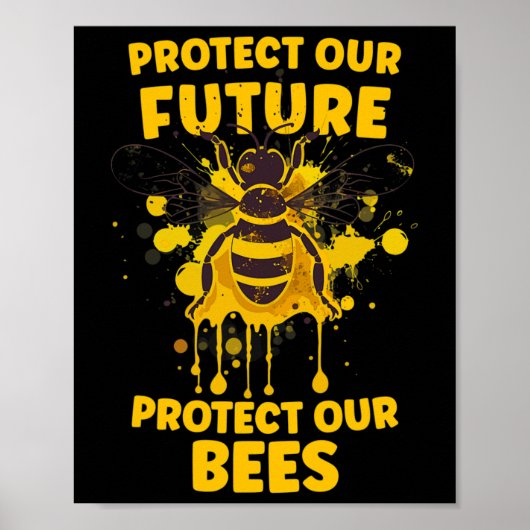 Schützen Sie unsere Bienen - Typ-Bewusstsein des E Poster (Vorne)