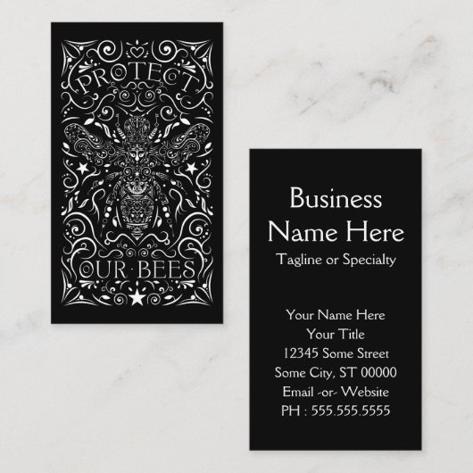 schützen Sie unsere Bienen Visitenkarte (Vorne/Hinten)