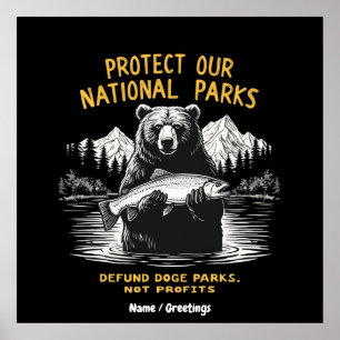 Schützen Sie unsere nationalen Parks entschädigen  Poster