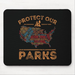 Schützen Sie unsere Nationalpark-Karten für Wander Mousepad