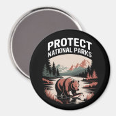 Schützen Sie unsere Nationalparks Magnet (Vorderseite/Rückseite)