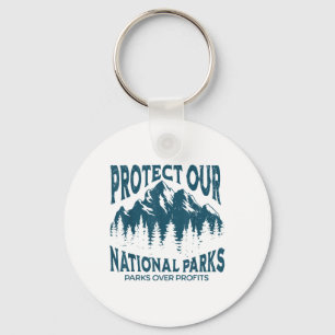 Schützen Sie unsere Nationalparks Retro Vintage Fr Schlüsselanhänger