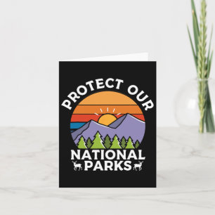 Schützen Sie unsere Nationalparks Wandern Camping Karte