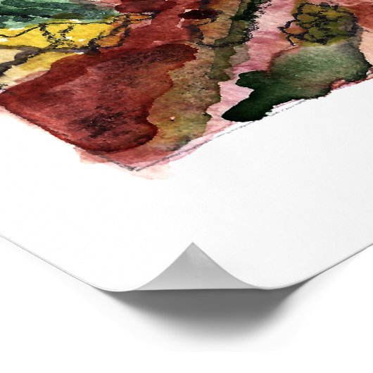 SCHÜTZEN SIE UNSERE PLANET Zion Nationalpark Aquar Poster (Ecke)