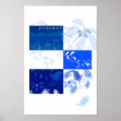 Schützen Sie unsere Regenwälder! Poster (Vorne)