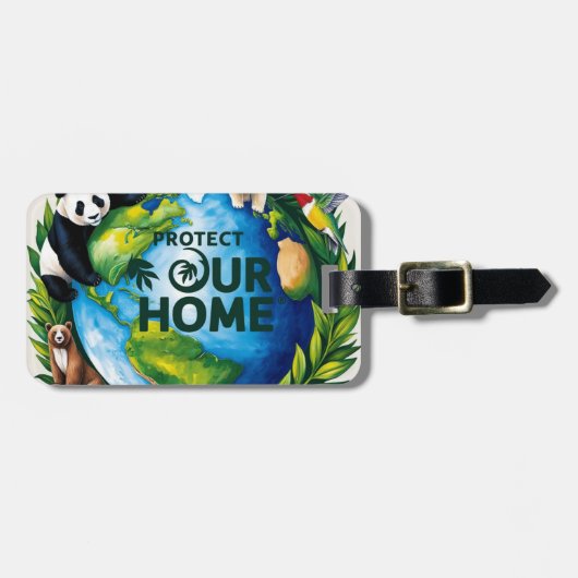 Schützen Sie unsere virale Öko-freundliche Globe-K Gepäckanhänger (Vorderseite horizontal)