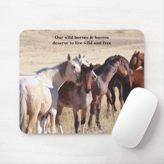 Schützen Sie unsere Wildpferde Mousepad (Mit Mouse)