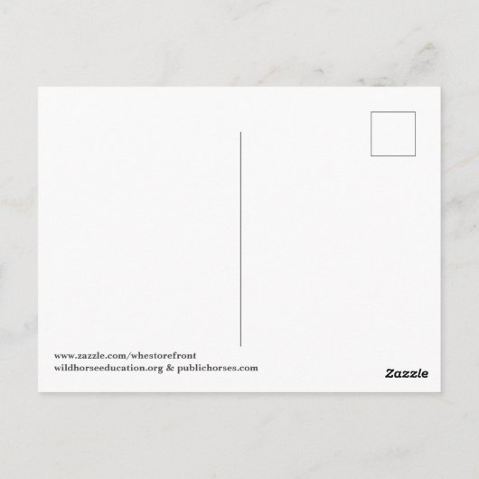 Schützen Sie unsere Wildpferde Postkarte (Rückseite)