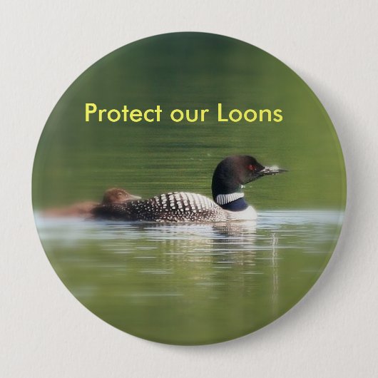 Schützen Sie unseren Loons-Knopf Button (Vorderseite)