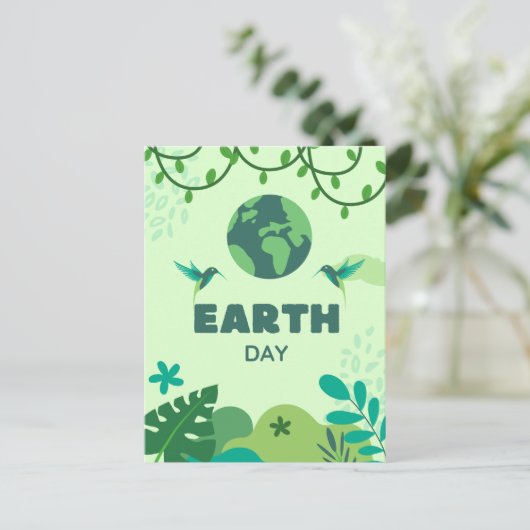 Schützen Sie unseren Planeten, 22. April Postkarte (Stehend Vorderseite)