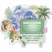 Schützen Sie unseren Planeten! Aufkleber (Vorderseite)