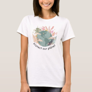 Schützen Sie unseren Planeten - Erde Tag (Cartoon- T-Shirt