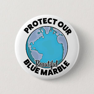 Schützen Sie unseren schönen blauen Marmor Button