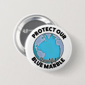 Schützen Sie unseren schönen blauen Marmor Button (Vorne & Hinten)