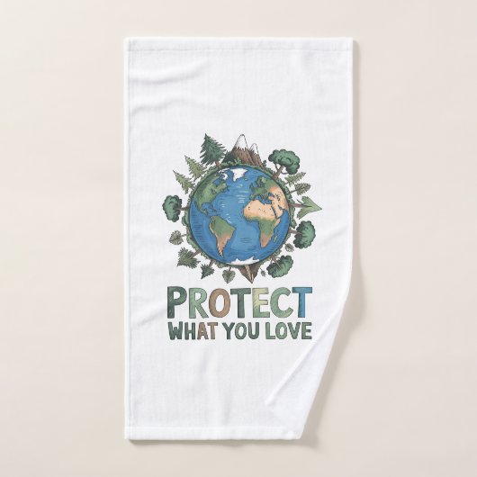 Schützen Sie, was Sie Liebe" Umwelt-Erddesign Handtuch (Handtuch)