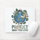 Schützen Sie, was Sie Liebe" Umwelt-Erddesign Mousepad (Mit Mouse)